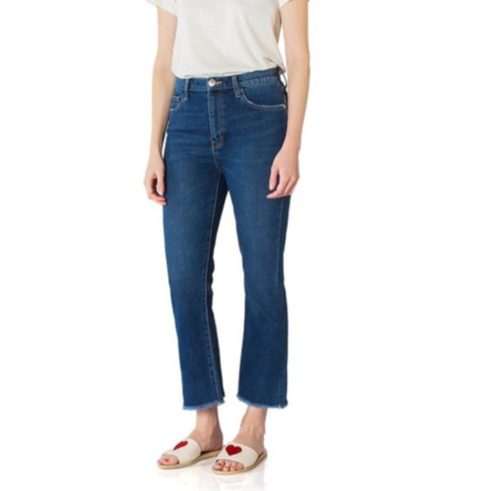 32.) NWT Current Elliott The High Waist Kick Jean Peacenik Size 25- MSRP $248